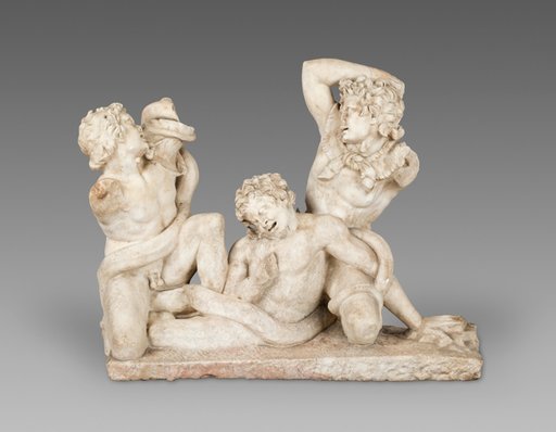 Statuary Group of Three Satyrs Fighting a Serpent