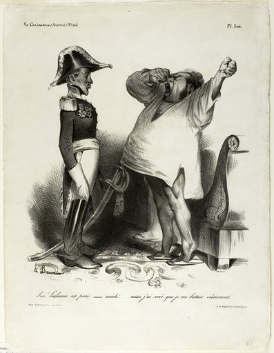 “- Sire! Lisbon has been captured. - aaaah!!... and I dreamt that I had fought courageously!,” plate 304
