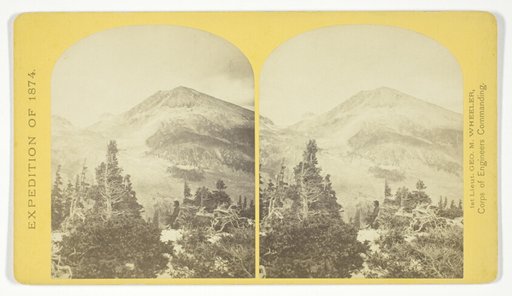Baldy Peak, Cerro Blanco Mountains, Colorado, 14.234 feet above sea-level. Limit in altitude of vegetation about 11.000 feet, No. 46 from the series "Geographical Explorations and Surveys West of the 100th Meridian"