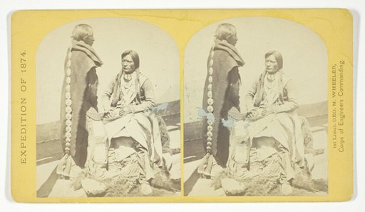 Ute Braves, of the Kah-poh-teh band, Northern New Mexico, in "full dress", No. 40 from the series "Geographical Explorations and Surveys West of the 100th Meridian"