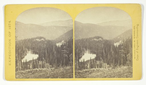 Lost Lakes, head of Conejos Cañon, Colorado, in the Sierra San Juan range, near divide between Conejos and south fork of Alamosa Rivers, surrounded by forest of Douglass spruce, and approximately 11.000 feel above sea-level, No. 37 from the series "Geographical Explorations and Surveys West of the 100th Meridian"