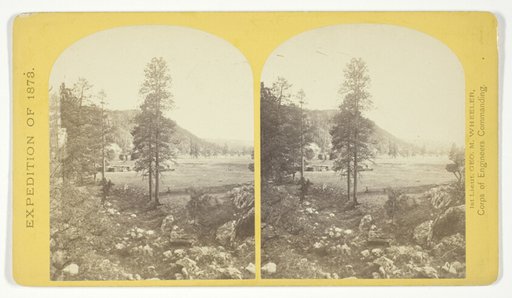 Cooley's Ranch, 10 miles east of Camp Apache, Arizona. A characteristic mountain "Park" and Apache Indian Farm. Here the Apaches grow corn, wheat and a few vegetables, No. 32 from the series "Geographical Explorations and Surveys West of the 100th Meridian"