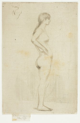 Study from the Nude of a Girl Standing