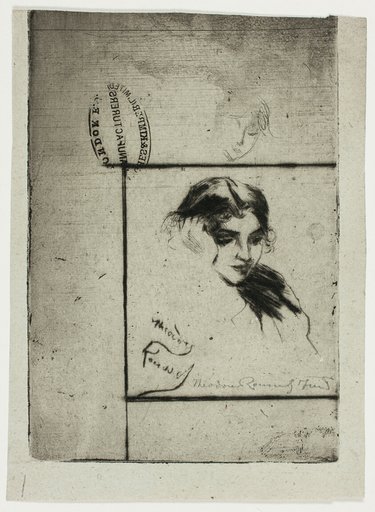 Head of a Girl Leaning on Her Hand
