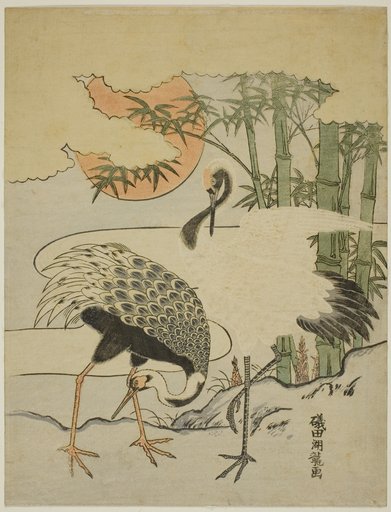 Cranes and Bamboo