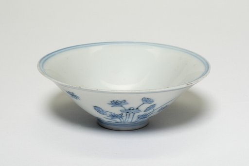 Conical Bowl with Lotus Flowers