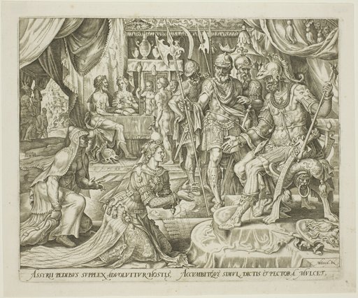 Judith Presented to Holofernes, plate five from The Story of Judith and Holofernes