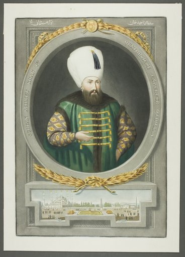 Achmet Kahn I, from Portraits of the Emperors of Turkey