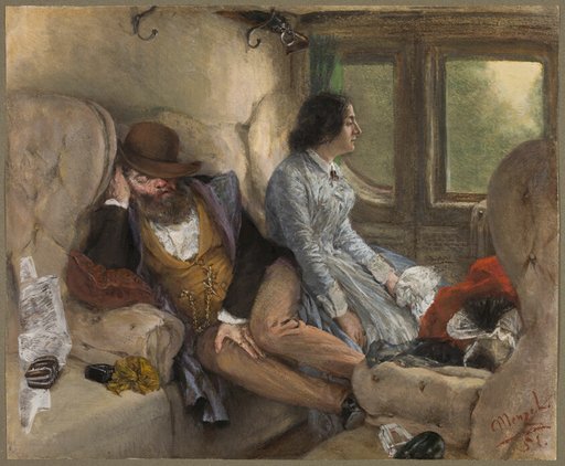 In a Railway Carriage (After a Night's Journey)