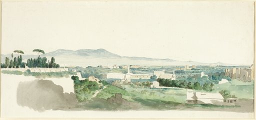 A View from the Palatine Hill, Rome, the Alban Hills in the Distance