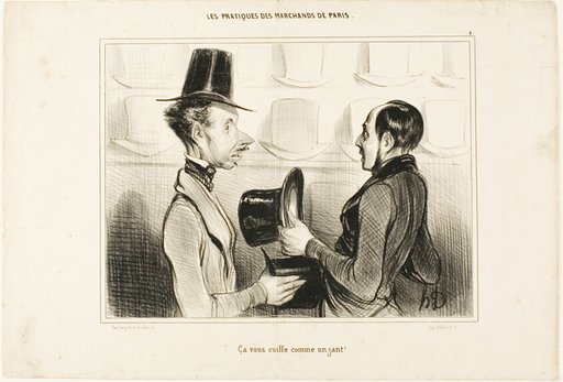 "It fits you like a glove!," plate 34 from Types Parisiens