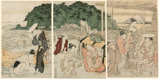 Visitors to Enoshima