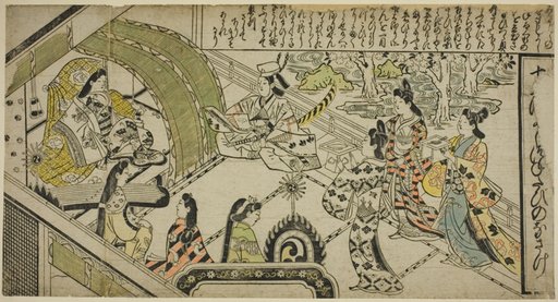 Yoshitsune's Encounter with Princess Joruri, from "The Tale of Joruri in Twelve Episodes (Joruri Junidan Zoshi)"