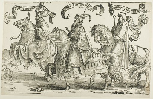 Jehoram, Uzziah, Jotham, plate three, from The Twelve Kings of Israel