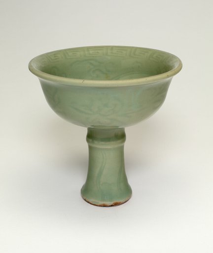 Stem Cup with Floral Scrolls