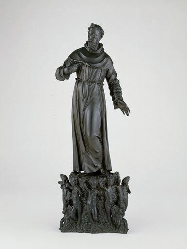 Saint Francis of Assisi; Base with Putti
