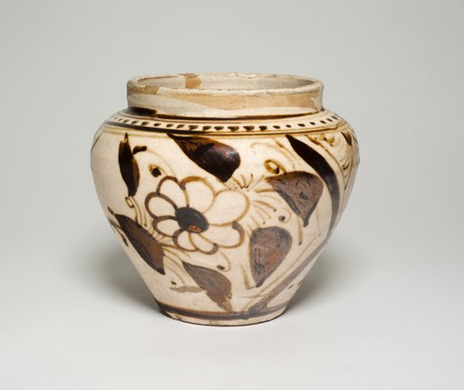 Jar with Stylized Flowers