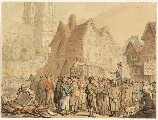 Demolition of Old Houses to the North of Westminster Abbey