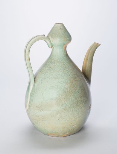 Gourd-Shaped Ewer with Lotus Flowers