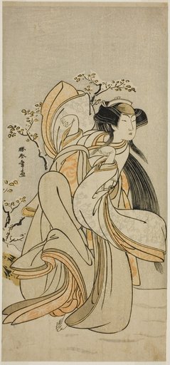 The Actor Iwai Hanshiro IV as Kojoro-gitsune of Hakata in the Play Hikitsurete Yagoe Taiheiki, Performed at the Morita Theater in the Eleventh Month, 1776