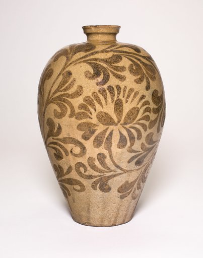 Vase with Stylized Floral Scrolls
