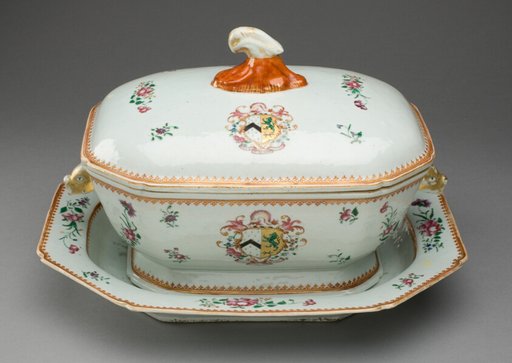 Covered Tureen and Stand with the Arms of French Impaling Sutton