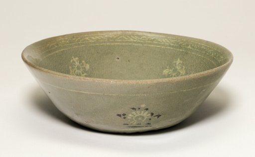 Bowl with Chrysanthemum Flower Heads and Clouds