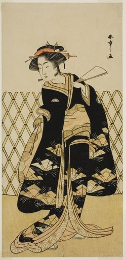 The Actor Iwai Hanshiro IV as Mitsuogiya Usukumo in the Play Shida Choja-bashira, Performed at the Nakamura Theater in the Eighth Month, 1781