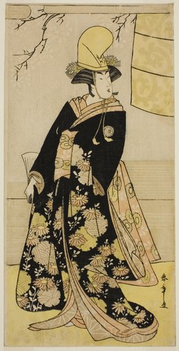 The Actor Segawa Kikunojo III as a Shirabyoshi Dancer in Musume Dojo-ji in the Play Edo no Hana Mimasu Soga, Performed at the Nakamura Theater in the Fourth Month, 1783