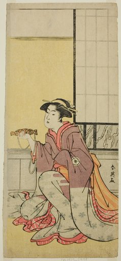 The Actor Iwai Hanshiro IV as Yae (?), in the Play Sugawara Denju Tenarai Kagami (?), Performed at the Kiri Theater (?) in the Seventh Month, 1788 (?)