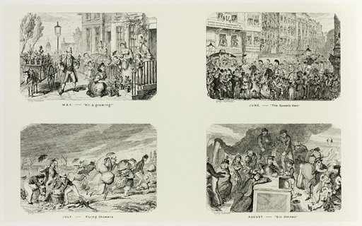 May – "All A Growing!" from George Cruikshank's Steel Etchings to The Comic Almanacks: 1835-1853 (top left)