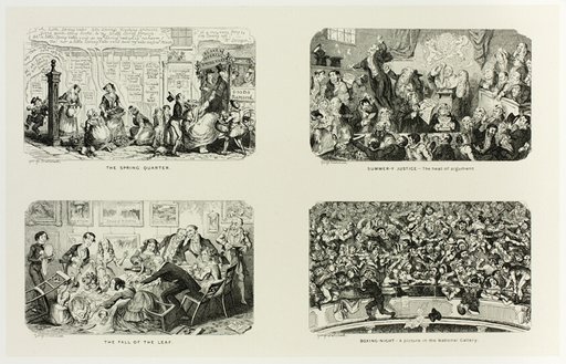 The Spring Quarter from George Cruikshank's Steel Etchings to The Comic Almanacks: 1835-1853 (top left)