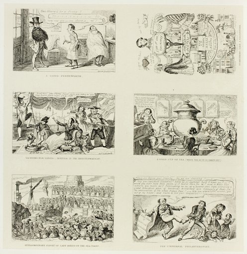 A Good Pennyworth from George Cruikshank's Steel Etchings to The Comic Almanacks: 1835-1853 (top left)