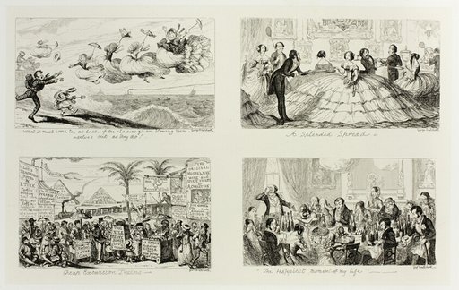What It Must Come To, At Last, if the Ladies Go On Blowing Themselves Out as They Do! from George Cruikshank's Steel Etchings to The Comic Almanacks: 1835-1853 (top left)