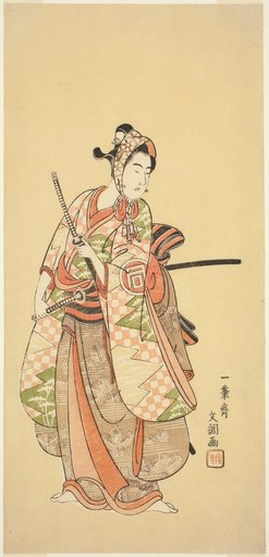 Actor Sanogawa Ichimatsu II as a Fashionable Young Man (Wakashu)