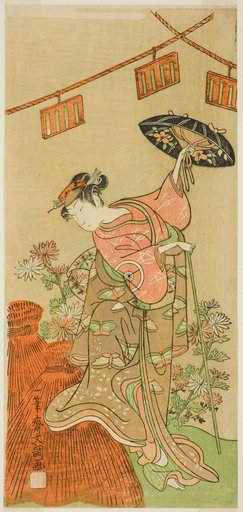 The Actor Iwai Hanshiro IV as Otatsu-gitsune in the Play Nue no Mori Ichiyo no Mato, Performed at the Nakamura Theater in the Eleventh Month, 1770