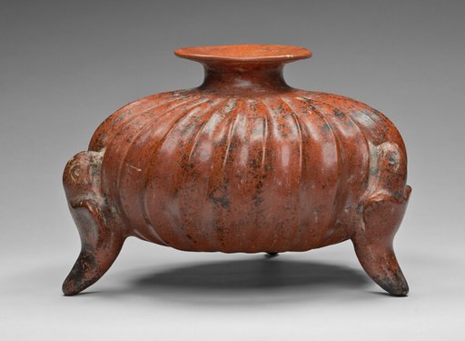 Vessel in the Form of a Squash with Parrot Supports