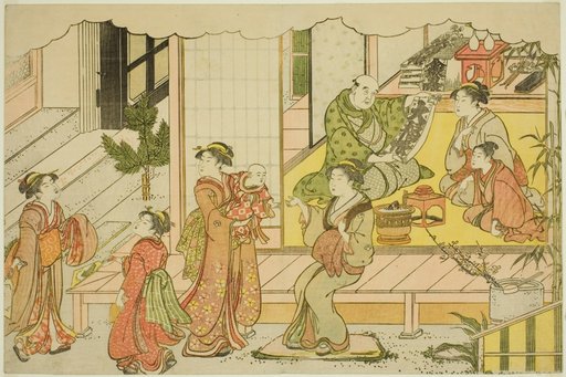 Opening the Storehouse (Kurabiraki), from the illustrated book "Colors of the Triple Dawn (Saishiki mitsu no asa)"