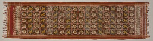 Ceremonial Cloth with Pattern of Elephants and Tigers