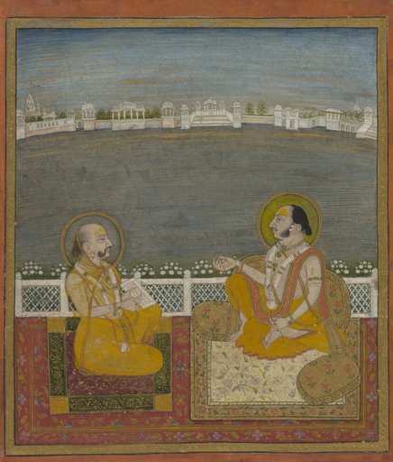 Tilkayat Dauji II Maharaj with a Visitor