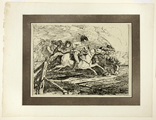 Cavalry Charging, from the first issue of Specimens of Polyautography