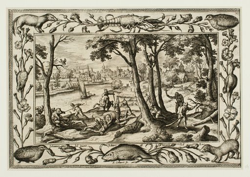Bear Hunt, from Landscapes with Old and New Testament Scenes and Hunting Scenes