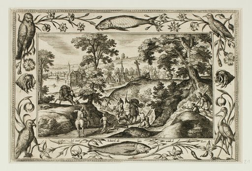 Deer Hunt, from Landscapes with Old and New Testament Scenes and Hunting Scenes