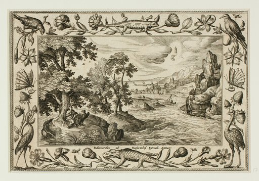 Saint John on Patmos, from Landscapes with Old and New Testament Scenes and Hunting Scenes