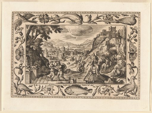 Rebecca and Eliezer at the Well, from Landscapes with Old and New Testament Scenes and Hunting Scenes