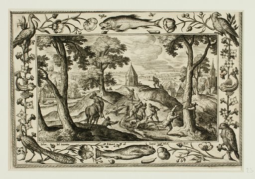 Wolf Hunt, from Landscapes with Old and New Testament Scenes and Hunting Scenes