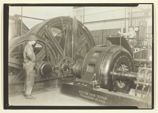 The Mines Today By Cables (Electric Driven). This Is The Power Room Of A Pennsylvania Coal Mine