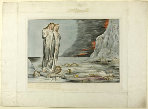 The Circle of the Traitors; Dante's Foot Striking Bocca degli Abbate. Inferno, canto XXXII
