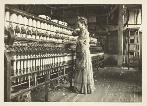 Old-Time Spinner in Southern Cotton Mill