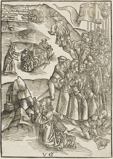 The Agony in the Gardens and Christ's Arrest, plate ten from Passio domini nostri Jesu Christi